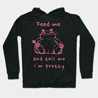 Charming Chubby Cat - Cute Feline Funny. For Hungry Cat Lovers. Hoodie